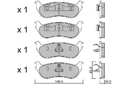 Комплект тормозных колодок (AISIN: BPFO-2003)